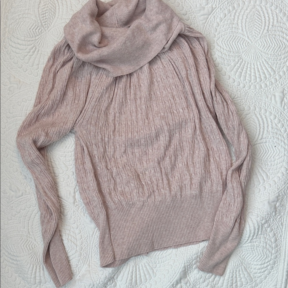 The Limited Soft Pink Cowl Neck Sweater
